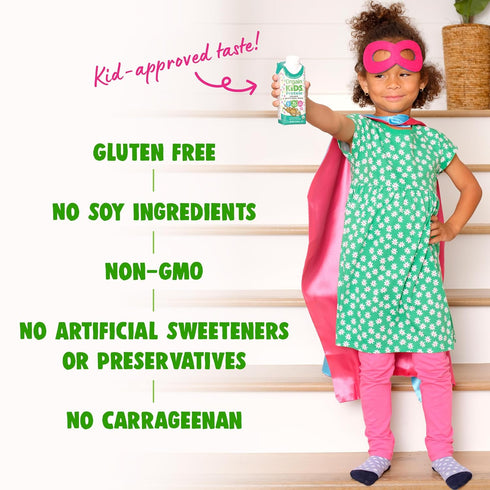 8g 22 8.25 Oz (Pack 12) Orgain Organic Kids Nutritional Protein Shake, Fruity Cereal - Kids Snacks with Dairy Protein