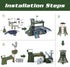 Set 13 XDUOYJOY Military Base Toy, Army Toys with Vehicles Airplane Tank Trucks Helicopter Fighter Jet, Play Mat