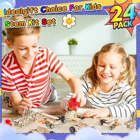 EVXVE 24 6-10, 6 7 8 10 12 13 Pcs Party Favors for Kids Age Treasure Box Toy Stem Kit Party Favors Science Kits