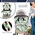 SUABO Backpack Beautiful Hand Drawn Leaf Pattern Baby Diaper Bag Large Bag Waterproof Travel Diaper Bags for Moms