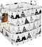 HUNRUNG Square Storage Bins - Nursery Hamper Canvas Laundry Basket, Foldable Waterproof Boxes for Toy Organizer