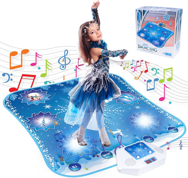 Frozen Toys Dance Mat for Girls - Electronic Dance Mat with Wireless Bluetooth, Light Up LED Musical Mat