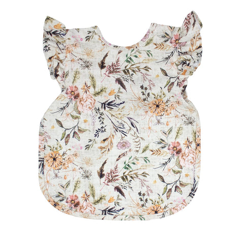 6m-3T BapronBaby Flutter Delilah Floral Bapron - No Neck Tie Safer Bib for Baby & Toddler - Soft Waterproof Stain