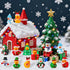 QAUYETM 200Pcs 8 Christmas Mini Ducks Style Miniature Resin Ducks Bulk Xmas Tree Snowman Santa Reindeer Elf Gift Box