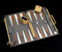 Backgammon, Backgammon Sets 15" Backgammon Sets for Adults, Leather Travel - Classic Board Game (World Map Design)