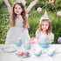 Set, Set Giant bean Porcelain Tea Gradient Blue Real Tea Party for Little Girls, British Royal Princess Series Teapot