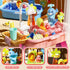 3+ Upgraded Toddler Sand Water Table Toy with Electric Water Pump, Kids Sand Water with Faucet/Play Food