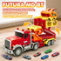 RIANEAN 3 4 5 6 7 8 Playset 6 Kids Toys for Years Old Boys, Carrier Truck Transport Car with Lights Sounds, Foldable