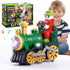 KidsMind Electric Train Toy for Toddler 1-3,Steam Locomotive Bump and Go Truck People
