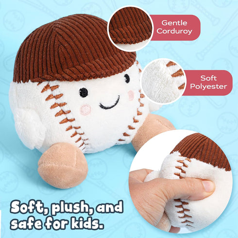 Plush Baseball Stuffed Animal Toy for Babies - Safe and Cuddly