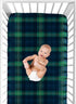 Sweet Jojo Designs Fitted Baby Crib Sheets (Green Gingham Plaid) for Boys or Girls, Infant Nursery, Toddler Room