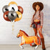 Threan 44 Pcs Horse Party Decoration, Including 12 Inch Horse Latex Balloon, 30 Inch Foil Balloon for Cowboy Cowgirl