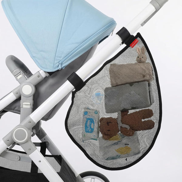KFHENSOMR Universal Stroller Organizer Side Sling Polyester Net Mesh Bag in Black Fits