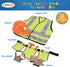Set 3 6 Dr. STEM Toys Construction Worker Roleplay Costume with Hat, Tools, Tool Belt, Gloves, and More - Orange