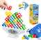 Tetra Tower Balancing Stacking Toys - 32PCS Board Games for Kids & Adults - 2 Players Balance Game with Storage Bag