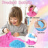 3 4 5 6 7 8 Unicorn Sensory Bins for Toddlers,Sensory Toys Play Sand Art Kit with Sandbox & Sand Castle Molds