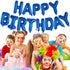 Happy Birthday Balloon Banner, 16 Inch 3D Letter Aluminum Foil Inflatable Kit for Party Decor