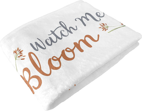 Set Sweet Jojo Designs Boho Floral Garden Flower Girl Baby Milestone Blanket Newborn Monthly First Year Photo Growth