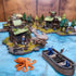 28mm CZYY DND Skiff Miniature Hand-Painted Resin Medieval Row Boat Fantasy Tabletop RPG Scatter Terrain for Wargames