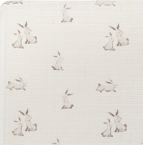 100% Crane Baby Organic Cotton Gender Neutral Animal Nursery Bedding, Fitted Sheet, Soft Breathable GOTS Certified