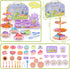 Set Set, 3 4 5 6 Lajeje Dinosaurs Tea Party for Little Girls, Pretend Plastic Teapot Princess Tea Time Play Kitchen Toy