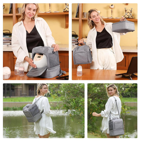 S1, S2, Backpack Pack, NCVI Breast Pump Bag, Double Layer Removable Pump Bag for Spectra Medela, Breast Pump with Ice