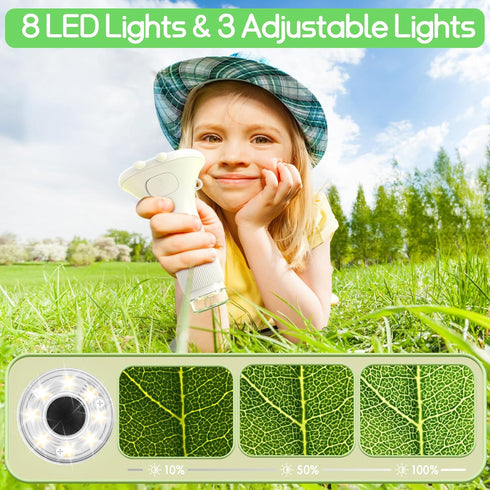 WINWEND 3 4 5 6 7 8 9 10 11 Microscope for Kids - Portable Handheld Magnifying Glass for Girls | Mini Digital