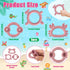 2ooya 3Pcs Summer Easter Silicone Teether for Babies - Pink Bunny Ocean Animal Infant Teething Chew Toys, Toddler Easy