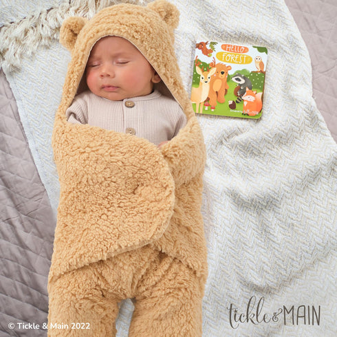 Set 3-Piece, 26 29 Tickle & Main Forest Animal Newborn Gift - x in Cotton Swaddle Blanket - Plush Tree Rattle