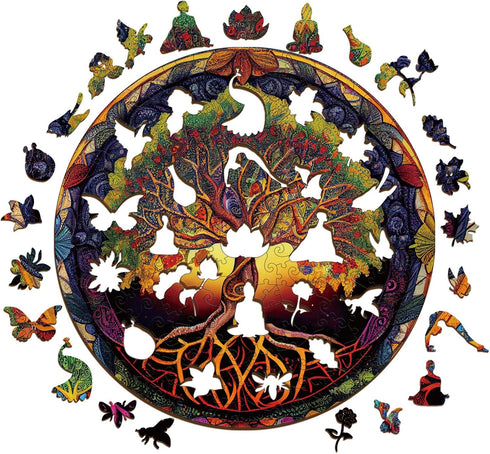 KAAYEE Wooden Jigsaw Puzzles - Wooden Puzzle Adult Unique Shape Advanced Tree Wooden Jigsaw Puzzle for Adult, Best Gift