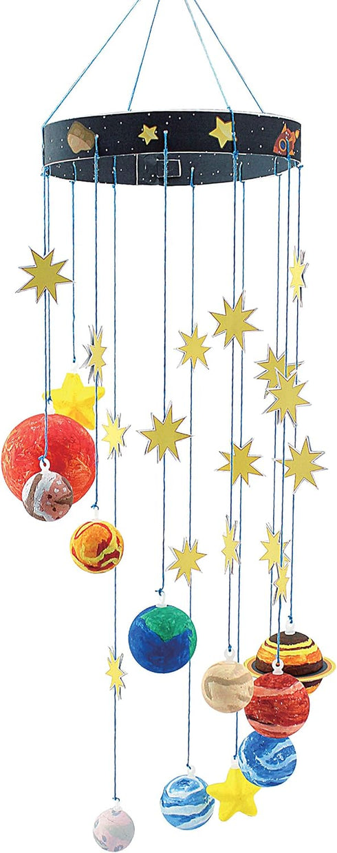 STEM Learning Fun 3D Solar System Kit, Complete DIY Mobile Model with 9 Foam Planets
