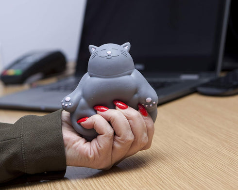 Kalma Kitty Stress Relief Toy by Boxer Gifts | Unique Squishy Fidget Balls for Adults & Teens - Cool Desk Accessories