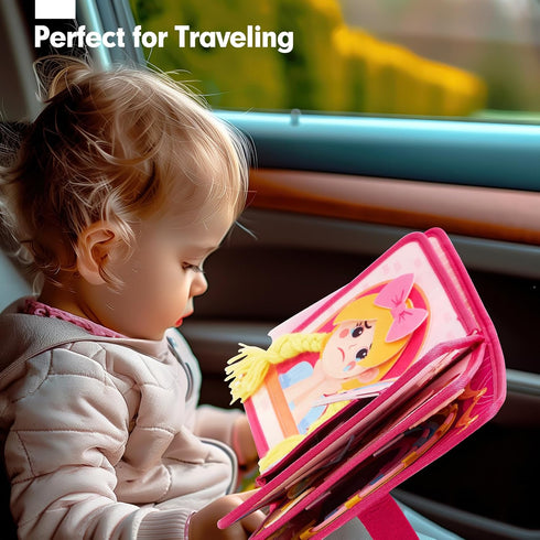 3-5 3 3-5 3-4 hahaland Toys Ages Girls - Busy Board Princess Toy Year Old Girls - Toddlers Quiet Busy Book for Toddlers