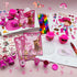 72 Set Cinrobiye Pcs Cowgirl Party Favors, Pink Western Coloring Books with Crayons Tattoos Stickers Stampers Wooden
