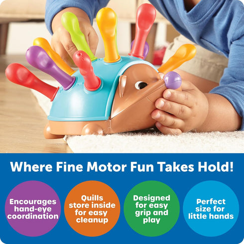 Learning Resources Spike The Fine Motor Hedgehog - Toddler Montessori Toys, Stacking Shape, Gifts For Boys And Girls