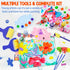 MuseLuxe 45PCS Kit,12 Kids Washable Finger Paint Colors Non Toxic Finger Paints,Art Painting Supplies for Toddlers