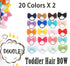 CÉLLOT Toddler Hair Accessories - 40pcs 2.75" Elastics Rubber Ribbon Bands, Bows for Baby Girls