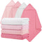 Preboun 4 Pcs Muslin Hooded Baby Towels,32"x 32" Cotton Newborn Bath Towel