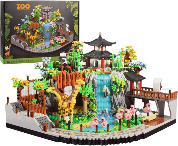 Zoo Building Model Set, 5000 Pcs Micro Building Toys, Creative Zoological Park Model Set, Gift for Adults and Kids (822)