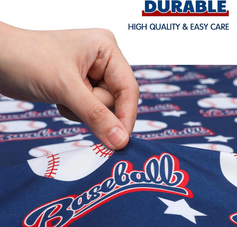 VitalCozy 4 Set 52 28 8 Inches Pcs Baseball Crib Sheet Newborn Bedding Nursery Baby Sheets for Girl Boys Baby Gifts