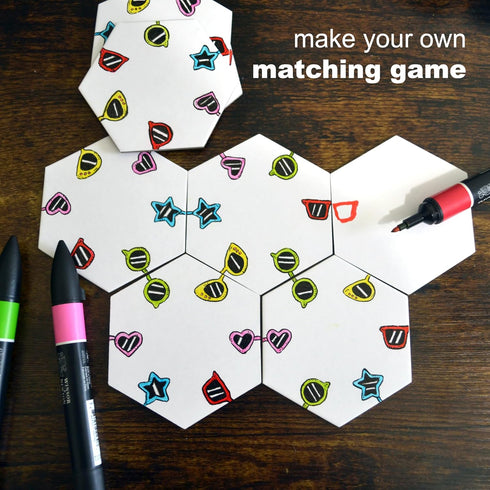 Apostrophe Games Hexagon Board Game Tiles – 20Pcs Large Blank Game Board Pieces, Same Size as Settlers of Catan