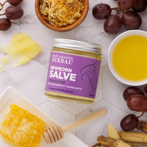Ora's amazing Herbal, Newborn Salve, Diaper Rash Cream, Calendula Baby Balm, EWG Verified Baby Ointment, Acne Eczema