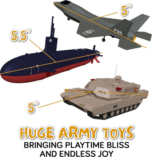 Mold Free Bath Toys for Babies and Toddlers, No Hole Army Bath Toys for Tub, Beach, Pool - BPA-Free