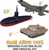 Mold Free Bath Toys for Babies and Toddlers, No Hole Army Bath Toys for Tub, Beach, Pool - BPA-Free