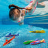 Haktoys Pool Diving Torpedo Toys, Underwater Sinking Torpedoes Set for Indoor and Outdoor Swimming Activity