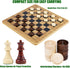 Set 11.5" 11.5" 3 1 34 2 24 VAMSLOVE Wooden Chess Checkers Tic-Tac-Toe Game x Double-Sided in Board with Chess Pieces