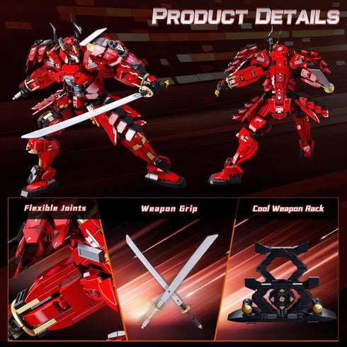 Sets, Set, 923 Mech Building Kafei Samurai Warrior Building Toys with Double Swords, Collectible Gift for Adults Man