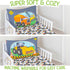 Set 2-Piece 28x52 20x30 Todays Kids Under Construction Blue Toddler Bedding - Baby Crib Sheets Boy Crib Size, Fitted