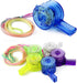 PROLOSO 20 10 10 PCS Light up Flashing Whistles Glow in the Dark Party Supplies Include Pacifier Whistles and Round