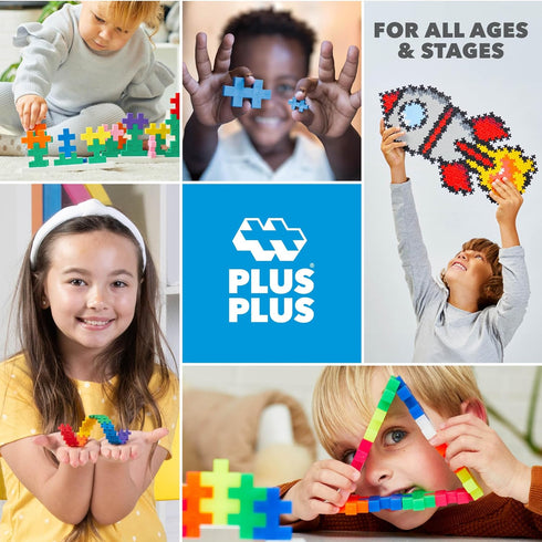 PLUS PLUS 3D Puzzle Building Block Set, 70 Mini Interlocking Pieces - Fun Holiday Activities for Kids